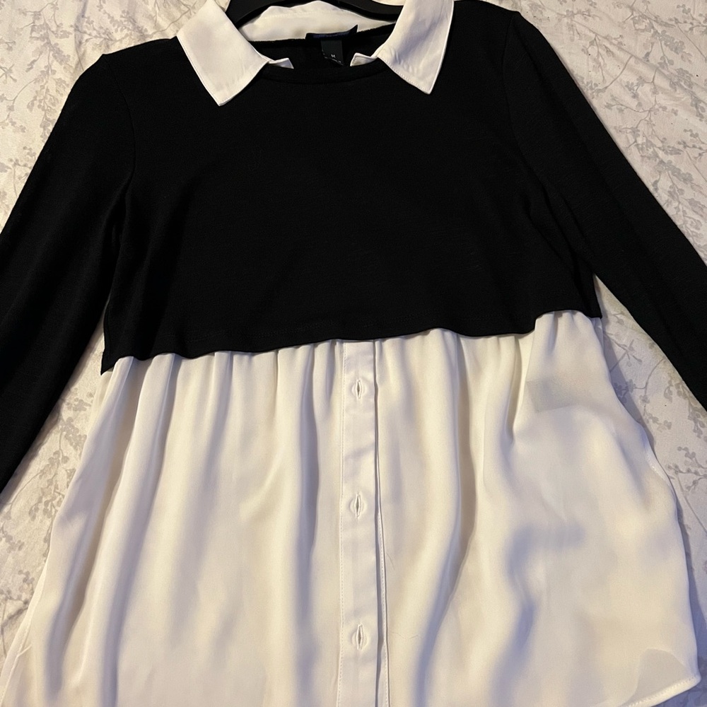 Black and White Women's Top